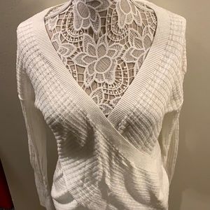 Brand New White Express Sweater